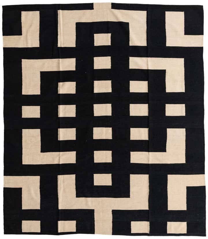 8' 4 x 9' 7 Hand Woven Kilim Modern Wool Rug