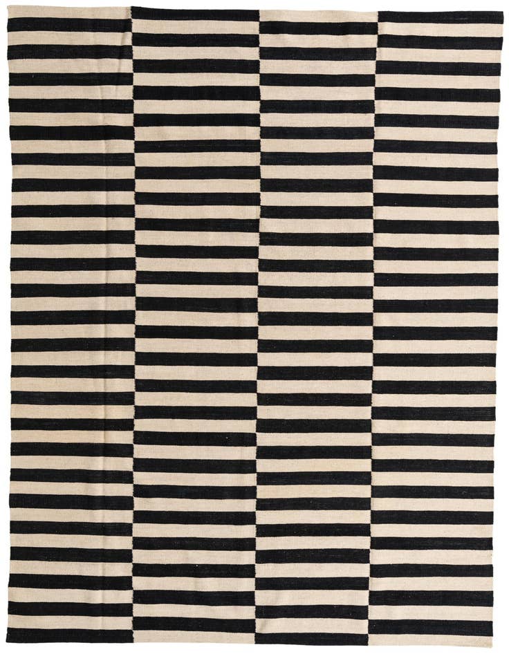 Detail image of 6' 9 x 9' 7 Hand Woven Kilim Modern Wool Rug