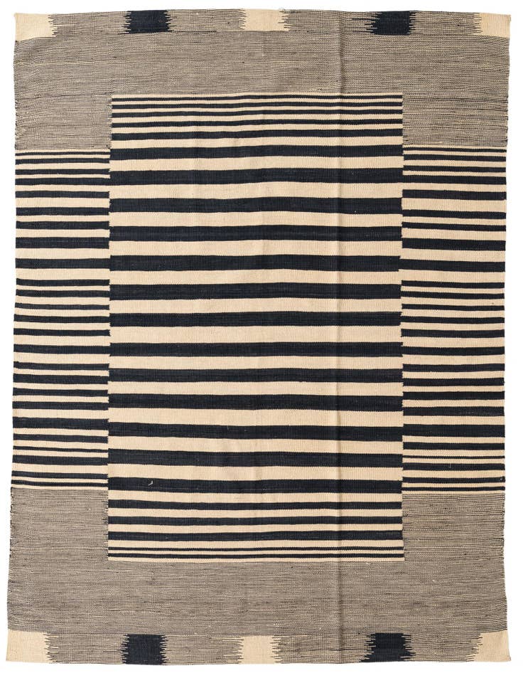 Detail image of 5' 7 x 7' 9 Hand Woven Kilim Modern Wool Rug