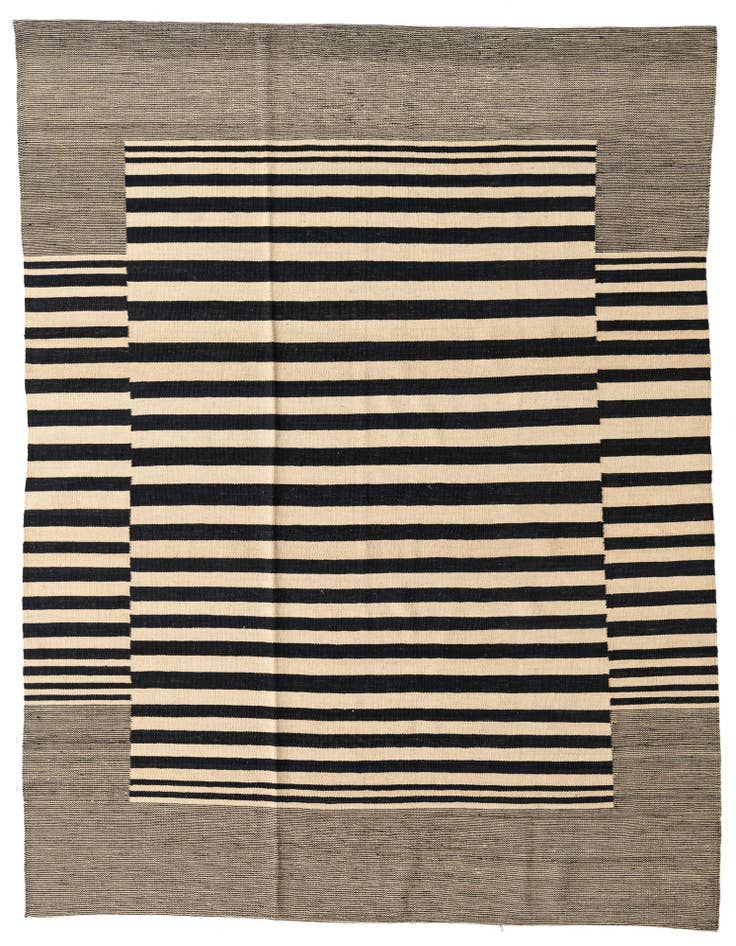 Detail image of 5' 9 x 7' 9 Hand Woven Kilim Modern Wool Rug