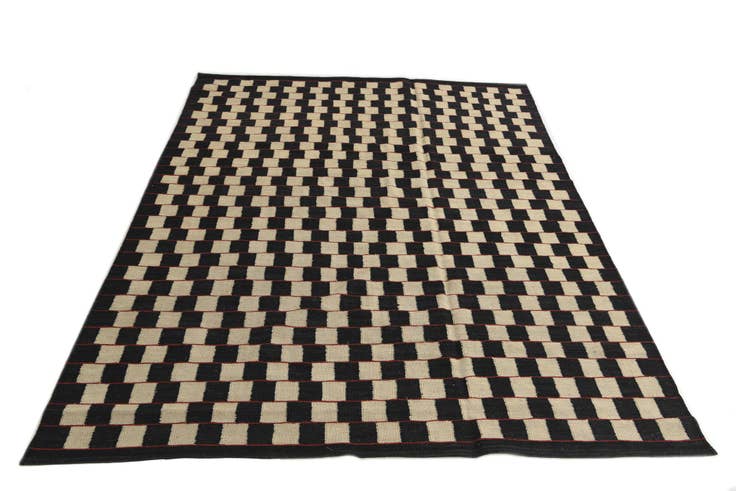 Detail image of 5' 8 x 7' 7 Hand Woven Kilim Modern Wool Rug