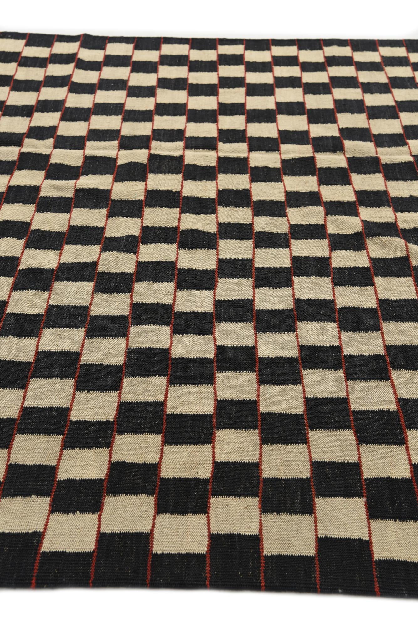 5' 8 x 7' 7 Hand Woven Kilim Modern Wool Rug