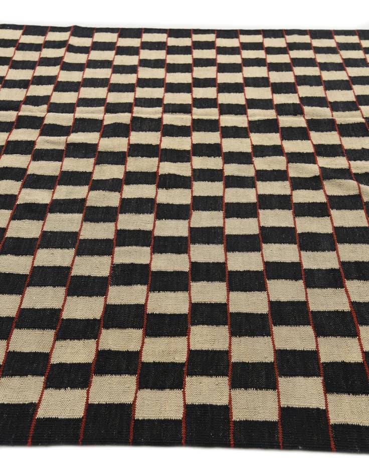 Detail image of 5' 8 x 7' 7  Hand Woven Kilim Modern Wool Rug