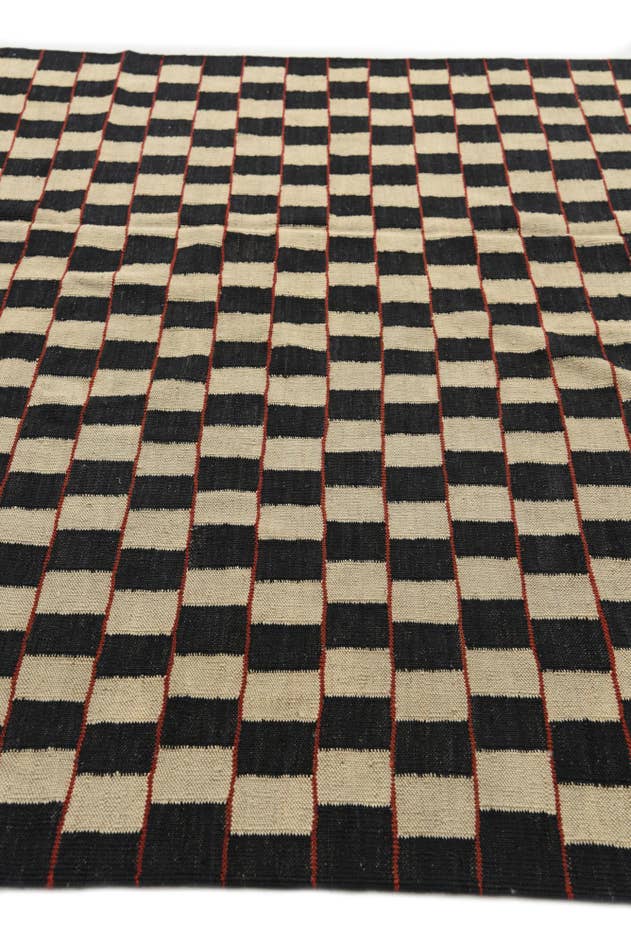 Detail image of 5' 8 x 7' 7 Hand Woven Kilim Modern Wool Rug