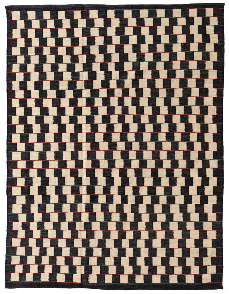 Detail image of 5' 8 x 7' 7 Hand Woven Kilim Modern Wool Rug
