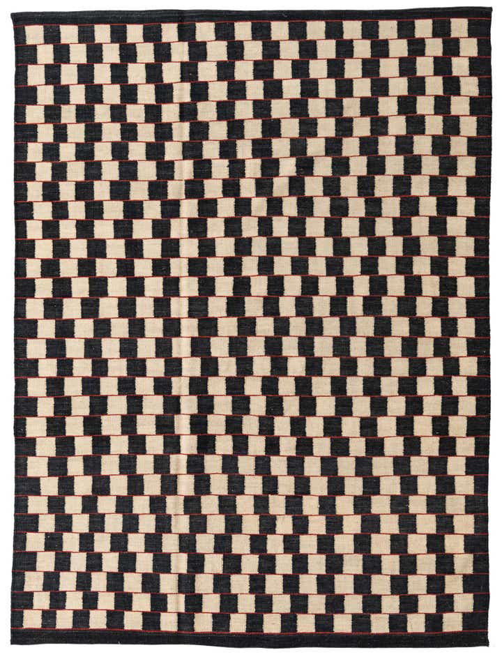 5' 8 x 7' 7 Hand Woven Kilim Modern Wool Rug