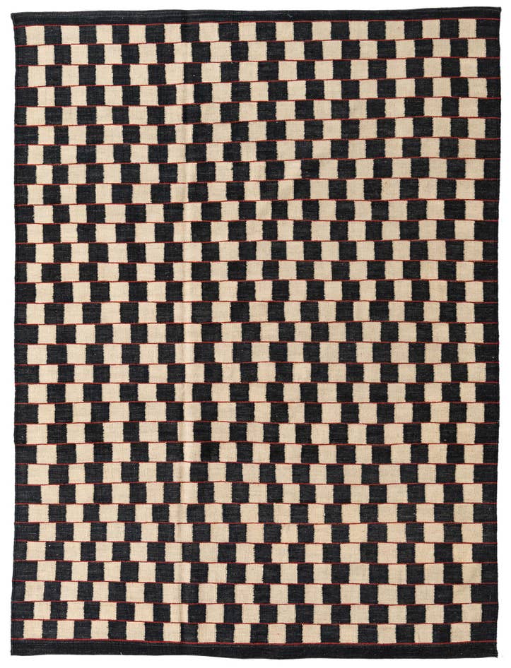 Detail image of 5' 8 x 7' 7 Hand Woven Kilim Modern Wool Rug