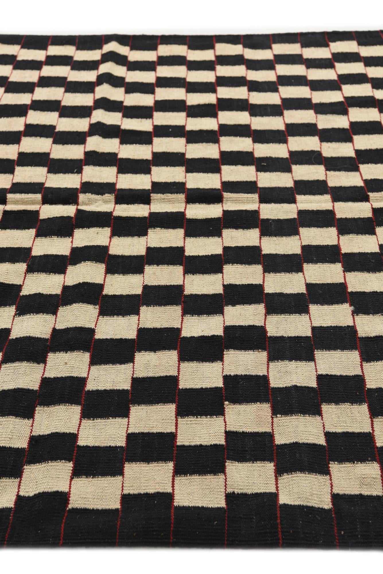 5' 8 x 7' 6 Hand Woven Kilim Modern Wool Rug