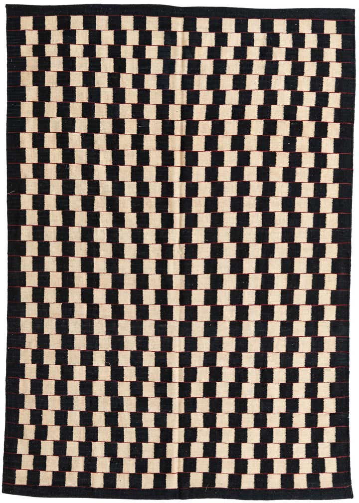 5' 8 x 7' 6 Hand Woven Kilim Modern Wool Rug
