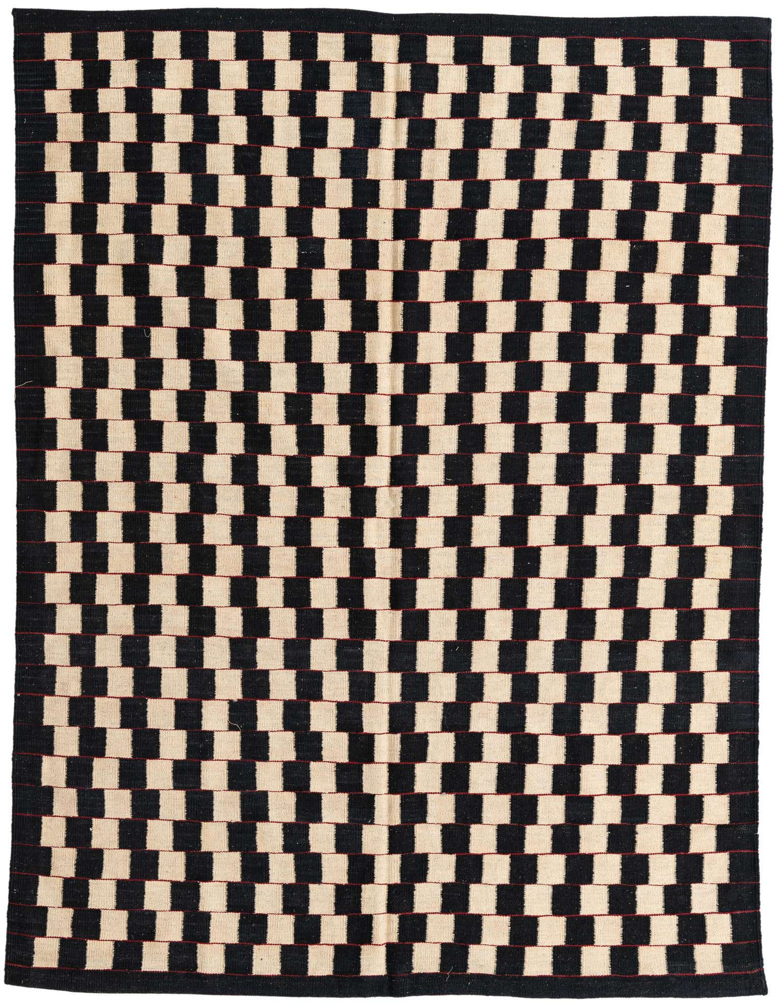 5' 8 x 7' 6 Hand Woven Kilim Modern Wool Rug