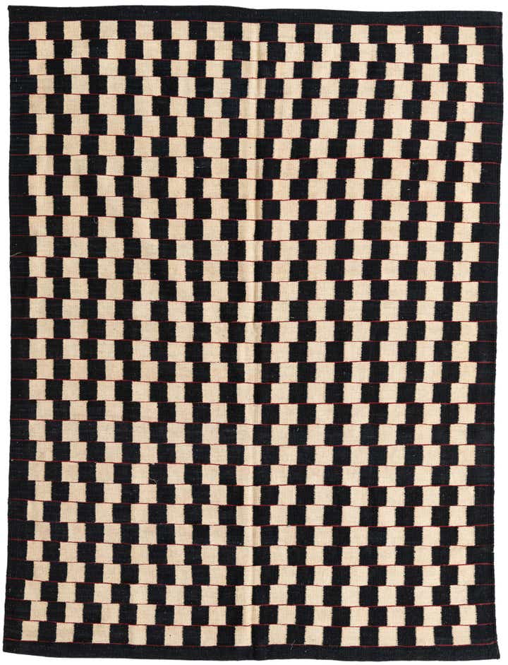 5' 8 x 7' 6 Hand Woven Kilim Modern Wool Rug
