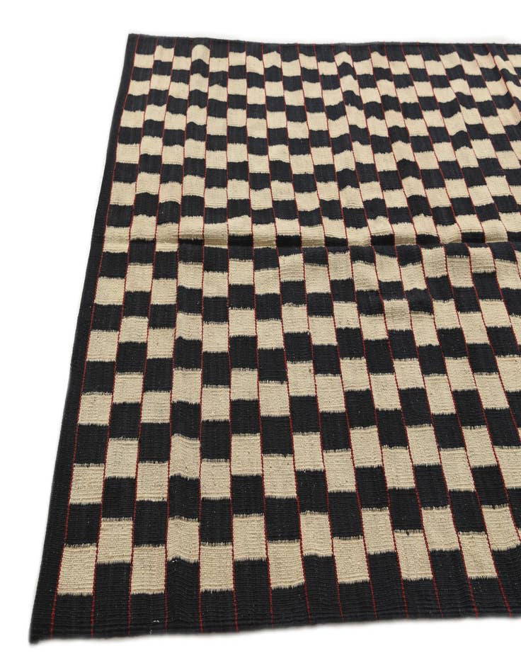 Detail image of 4' 10 x 6' 2 Hand Woven Kilim Modern Wool Rug