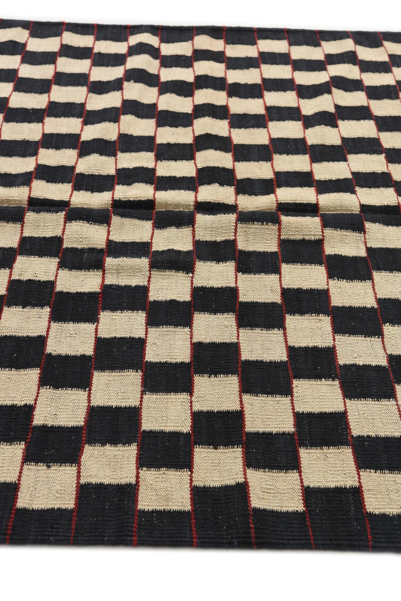 4' 10 x 6' 2 Hand Woven Kilim Modern Wool Rug