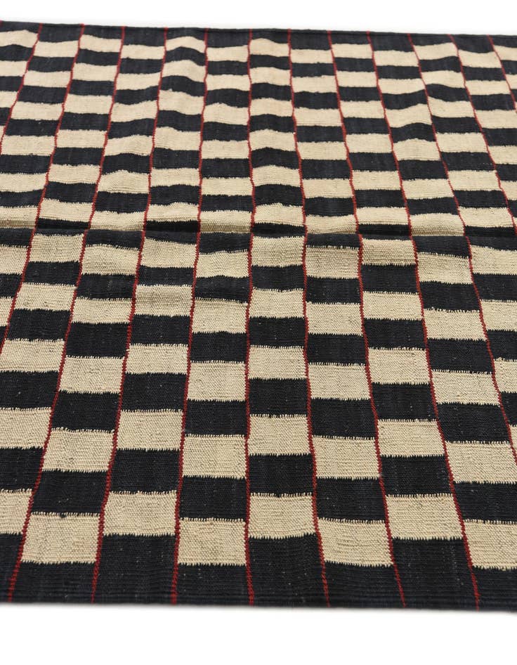 Detail image of 4' 10 x 6' 2 Hand Woven Kilim Modern Wool Rug