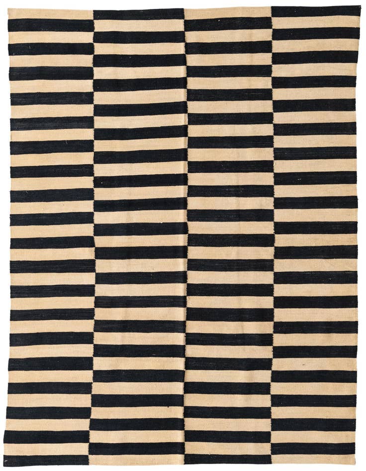 Detail image of 5' 4 x 7' 8 Hand Woven Kilim Modern Wool Rug