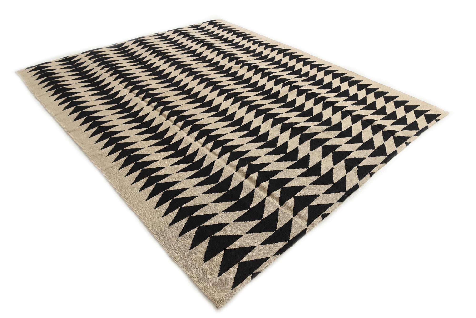 8' 2 x 9' 9 Hand Woven Kilim Modern Wool Rug