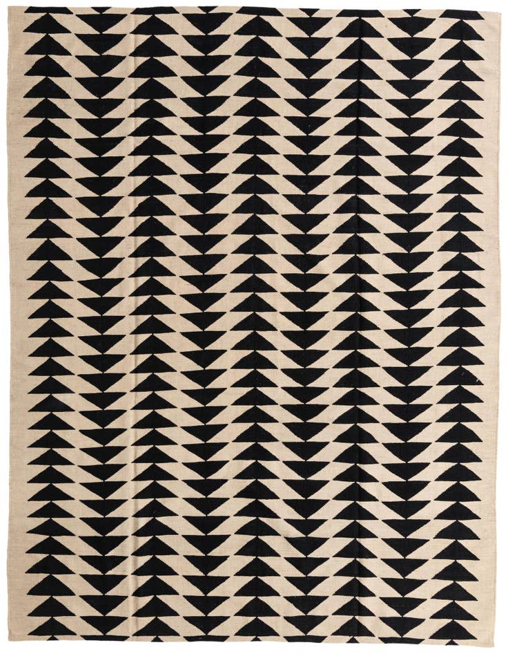Detail image of 8' 2 x 9' 9 Hand Woven Kilim Modern Wool Rug