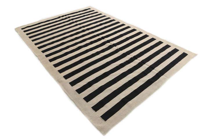 6' 7 x 9' 7 Hand Woven Kilim Modern Wool Rug