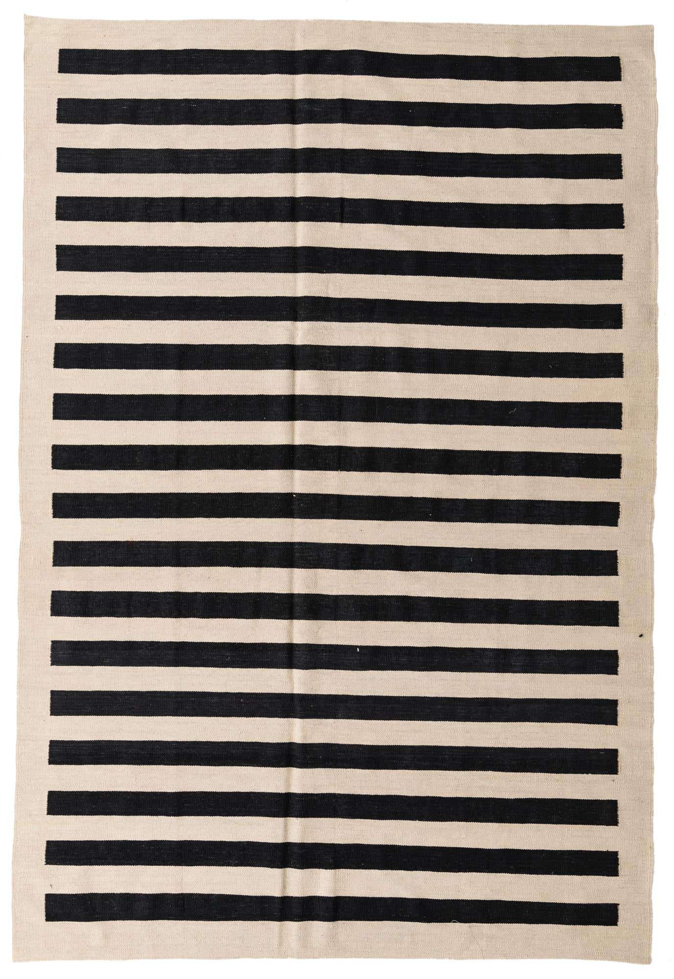 6' 7 x 9' 7 Hand Woven Kilim Modern Wool Rug