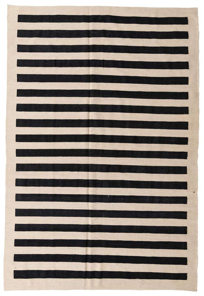 6' 7 x 9' 7 Hand Woven Kilim Modern Wool Rug