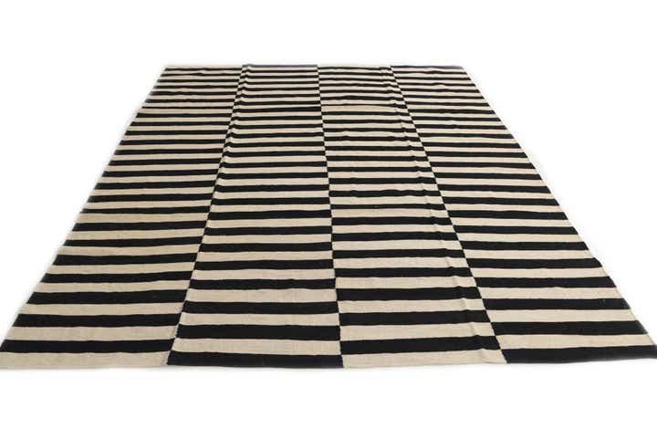 8' 4 x 9' 9 Hand Woven Kilim Modern Wool Rug