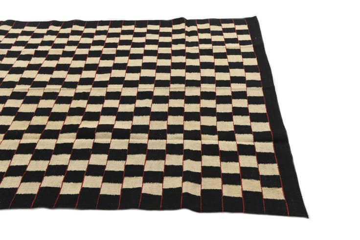 Detail image of 4' 9 x 6' 4 Hand Woven Kilim Modern Wool Rug