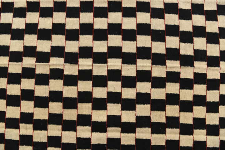 4' 9 x 6' 4 Hand Woven Kilim Modern Wool Rug
