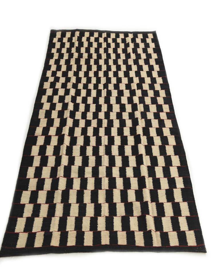 Detail image of 5' x 6' 3  Hand Woven Kilim Modern Wool Rug