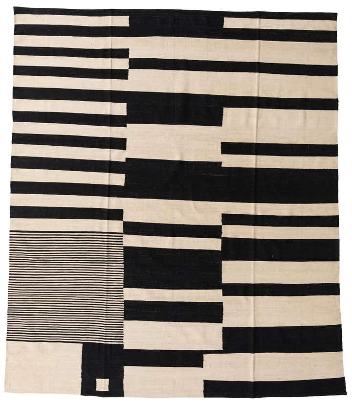 8' 2 x 9' 8 Hand Woven Kilim Modern Wool Rug