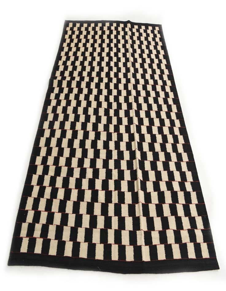 Detail image of 5' 8 x 7' 8  Hand Woven Kilim Modern Wool Rug