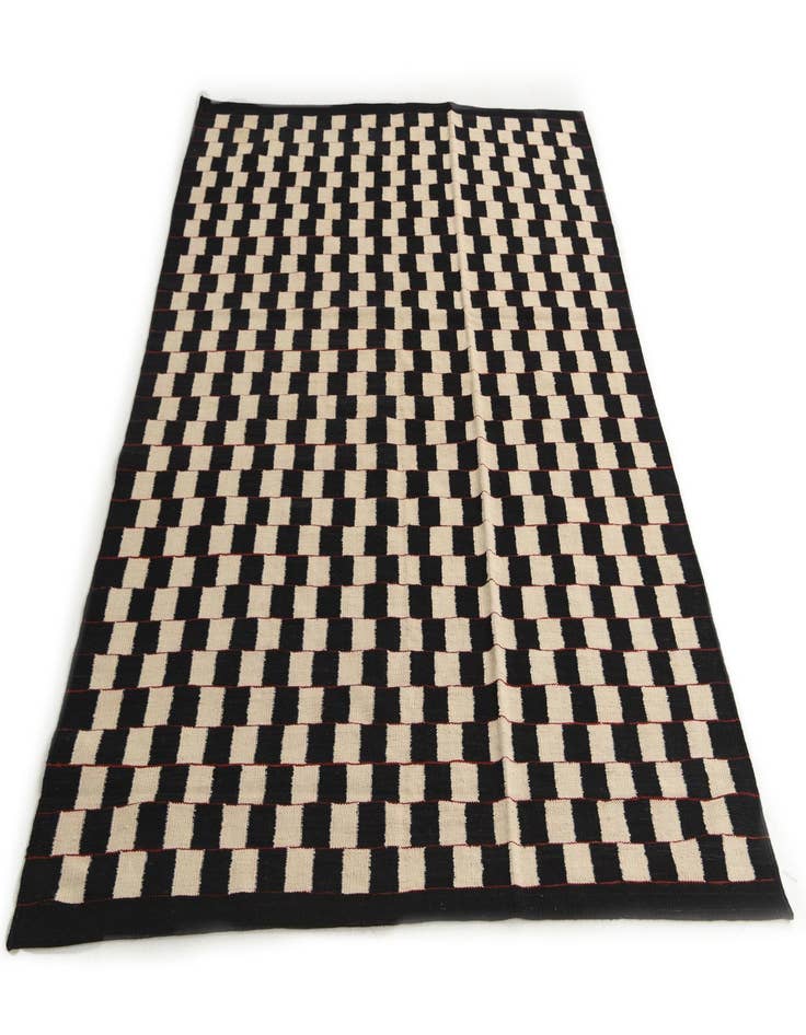 Detail image of 5' 8 x 7' 8  Hand Woven Kilim Modern Wool Rug