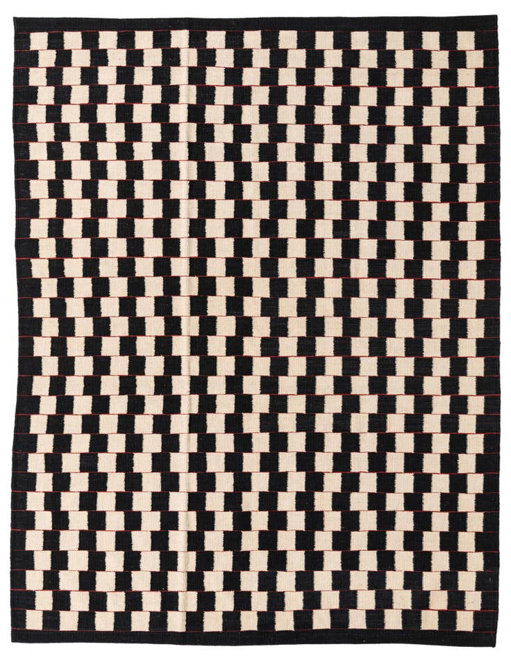 Detail image of 5' 8 x 7' 8 Hand Woven Kilim Modern Wool Rug