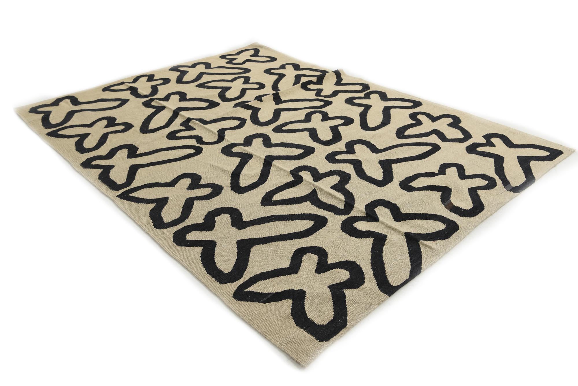 6' x 8' Hand Woven Kilim Modern Wool Rug