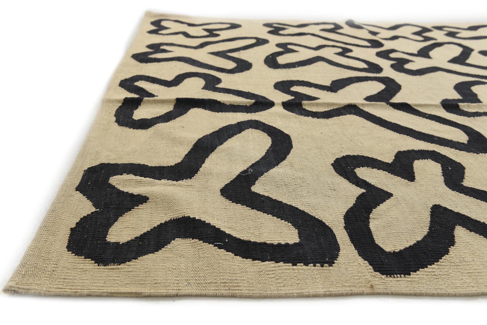 6' x 8' Hand Woven Kilim Modern Wool Rug