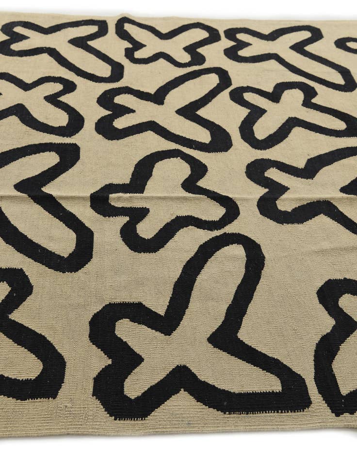 Detail image of 6' x 8'  Hand Woven Kilim Modern Wool Rug