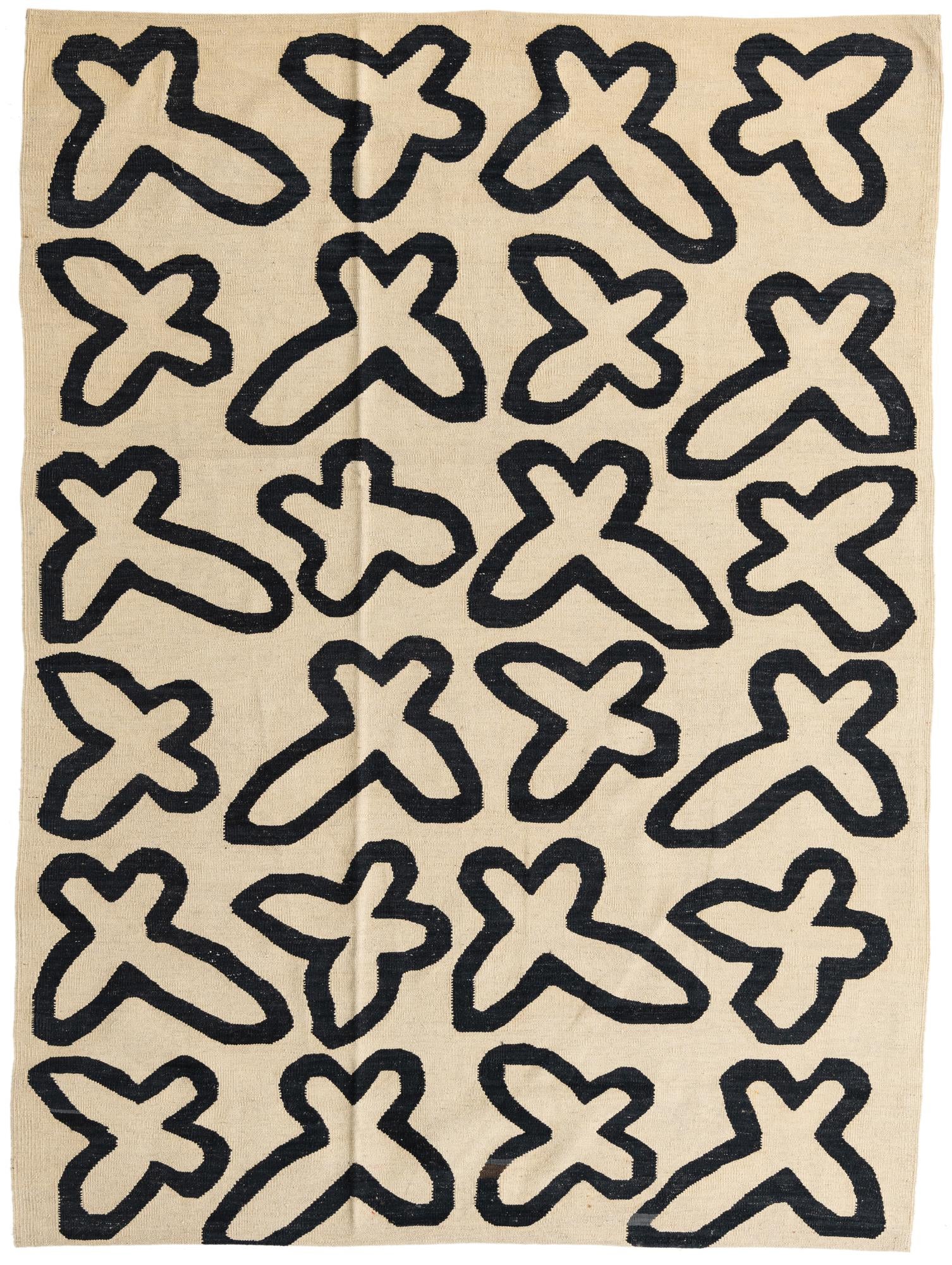 6' x 8' Hand Woven Kilim Modern Wool Rug