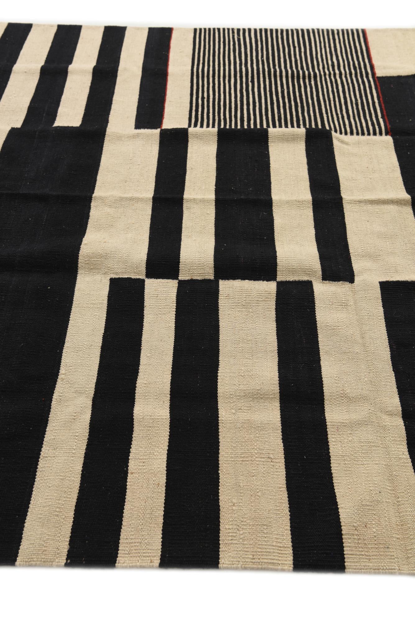 5' 10 x 7' 4 Hand Woven Kilim Modern Wool Rug