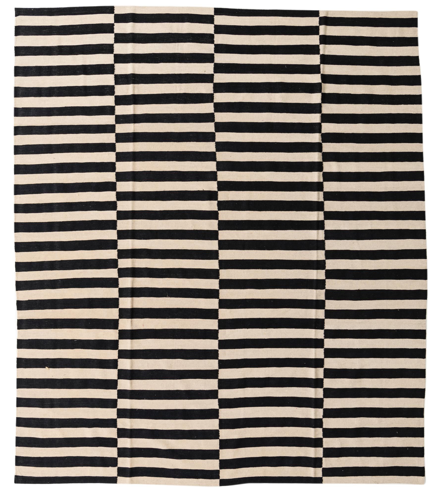8' 3 x 9' 7 Hand Woven Kilim Modern Wool Rug