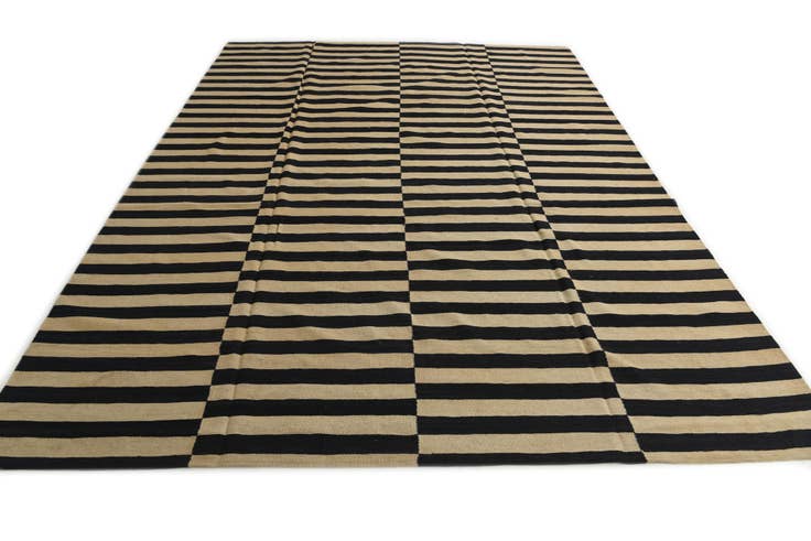 Detailansicht von 255cm x 345cm Handgewebt Kilim Modern Wolle Teppich