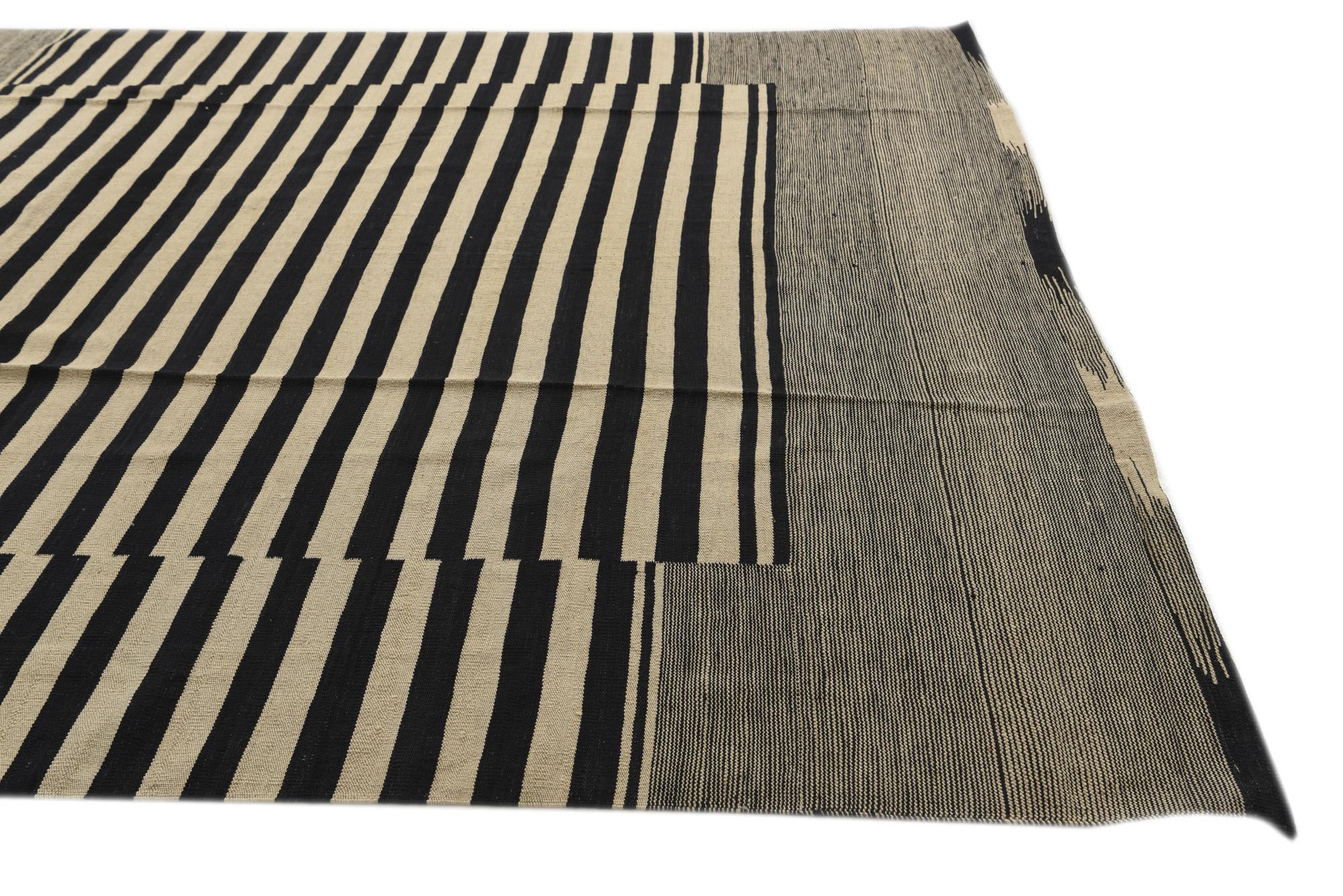 8' 2 x 9' 7 Hand Woven Kilim Modern Wool Rug