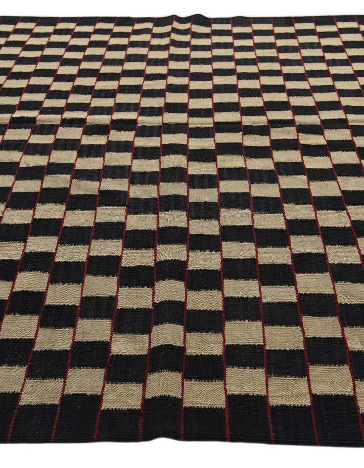 Detail image of 6' 9 x 9' 3  Hand Woven Kilim Modern Wool Rug