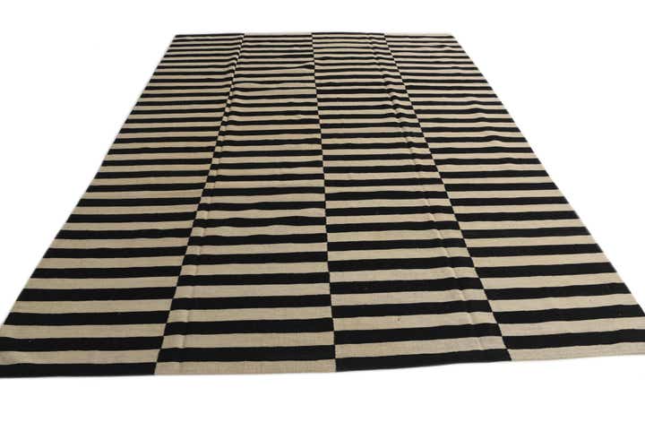 8' 7 x 11' 1 Hand Woven Kilim Modern Wool Rug
