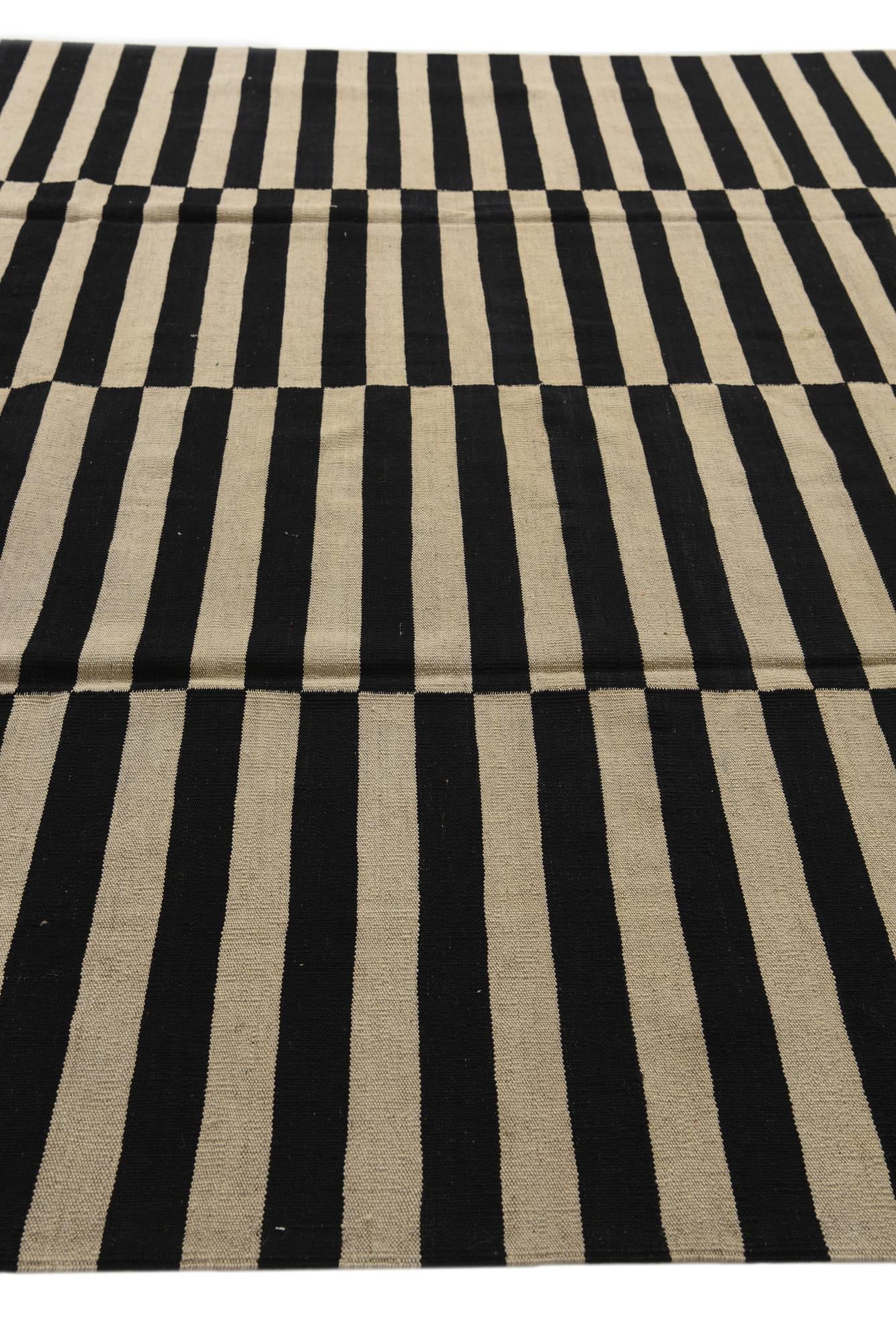 8' 7 x 11' 1 Hand Woven Kilim Modern Wool Rug
