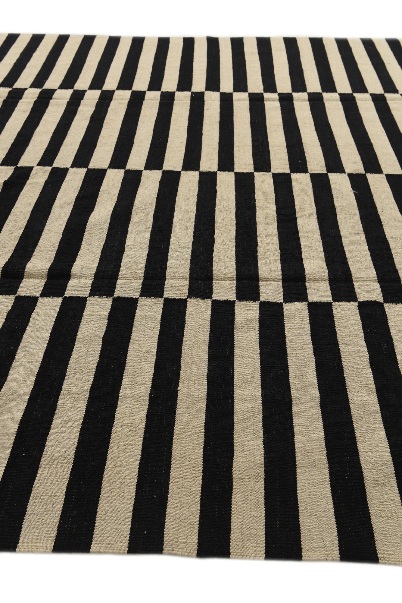 8' 7 x 9' 10 Hand Woven Kilim Modern Wool Rug