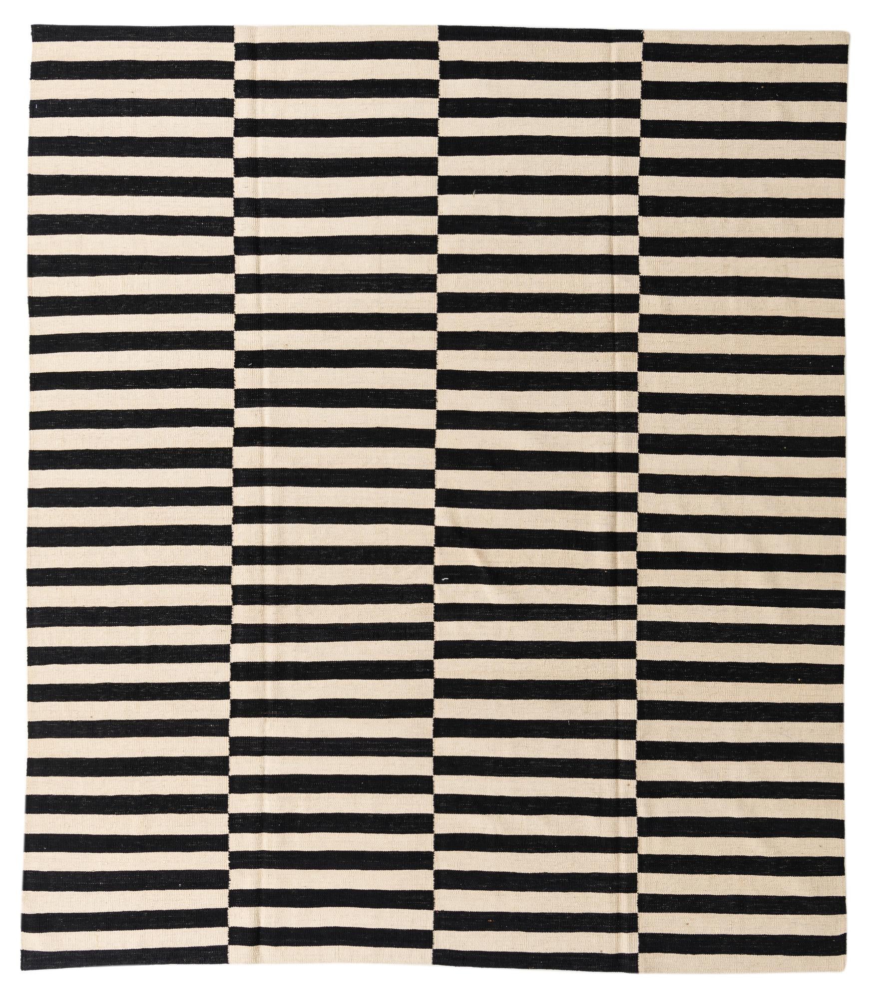 8' 7 x 9' 10 Hand Woven Kilim Modern Wool Rug