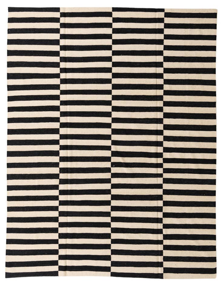 Detail image of 8' 7 x 9' 10 Hand Woven Kilim Modern Wool Rug