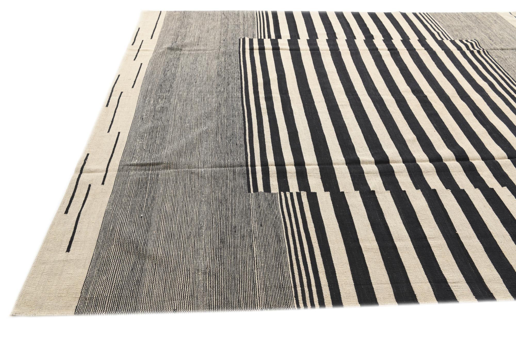 8' 4 x 9' 6 Hand Woven Kilim Modern Wool Rug