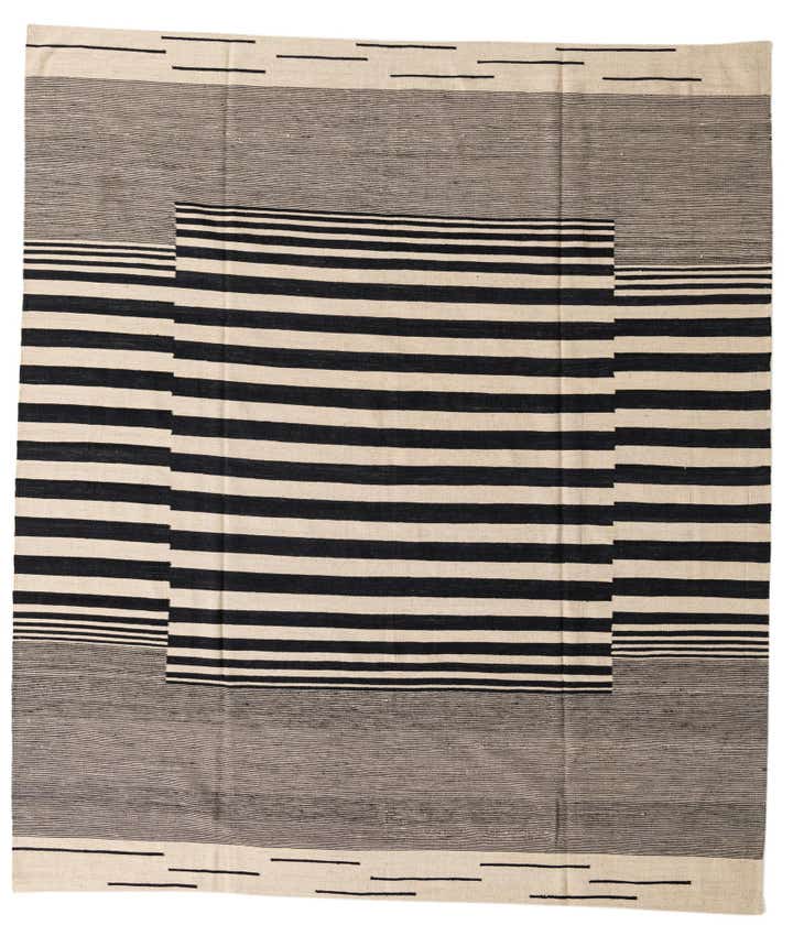 8' 4 x 9' 6 Hand Woven Kilim Modern Wool Rug