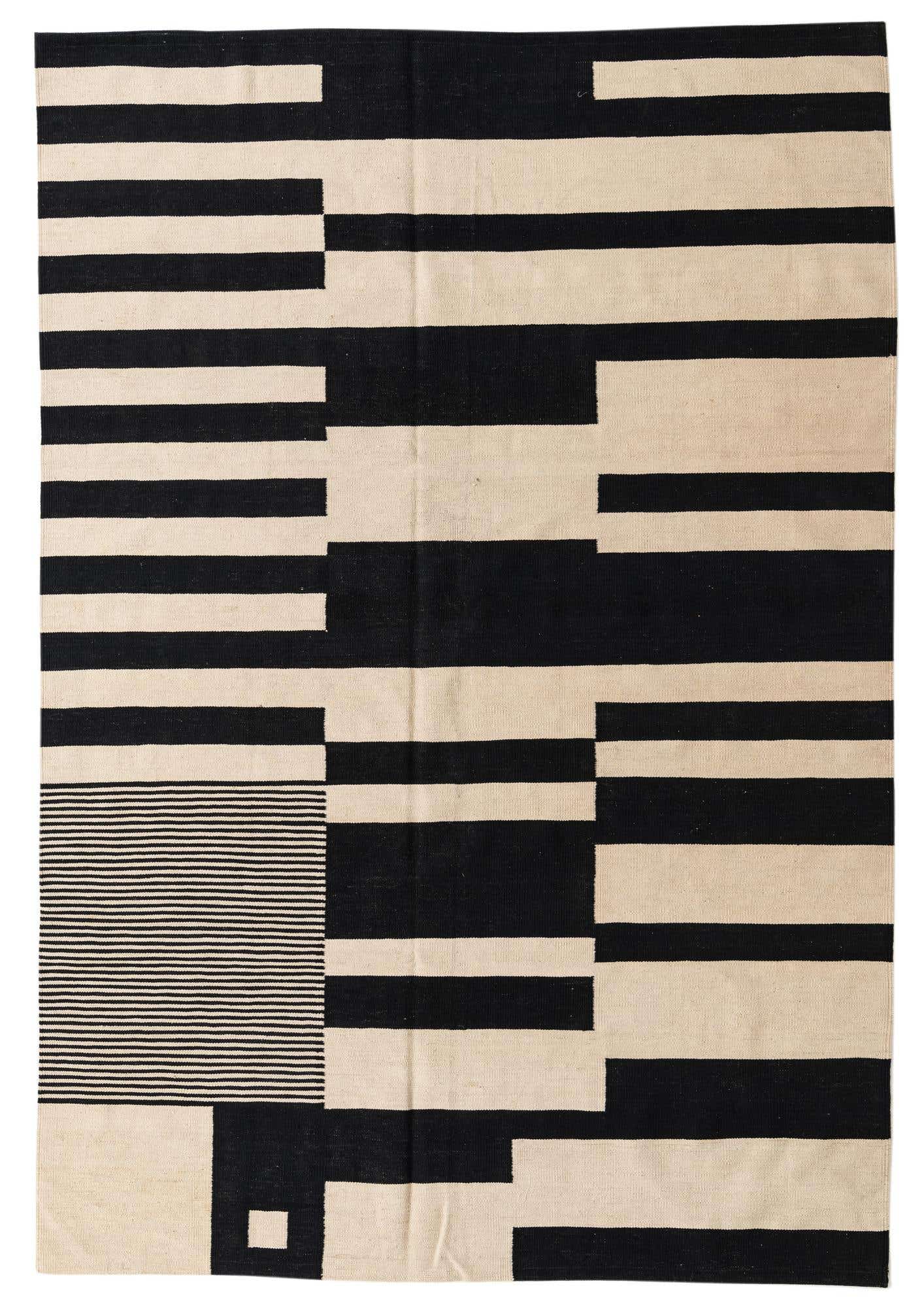 6' 8 x 9' 8 Hand Woven Kilim Modern Wool Rug