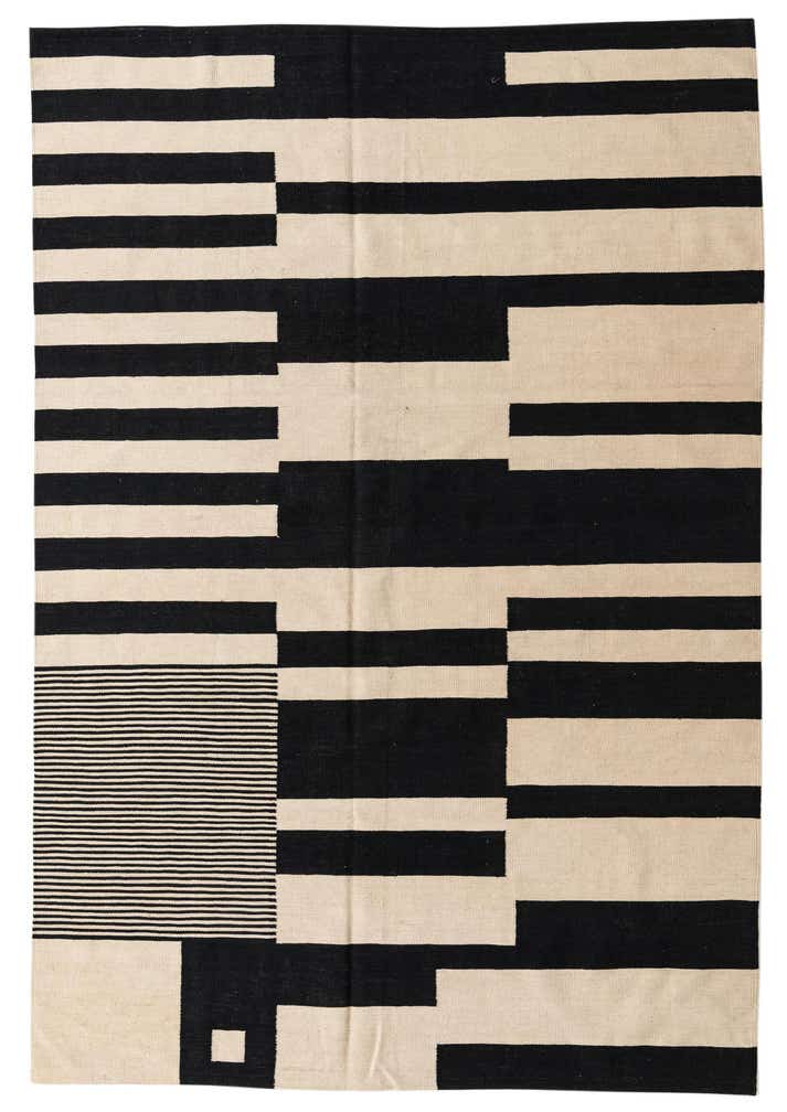 6' 8 x 9' 8 Hand Woven Kilim Modern Wool Rug